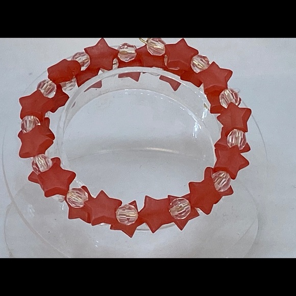 Handmade Star Beaded Wrap Around Bracelets, Wrap Bracelet, Memory Wire Bracelet - Picture 2 of 16